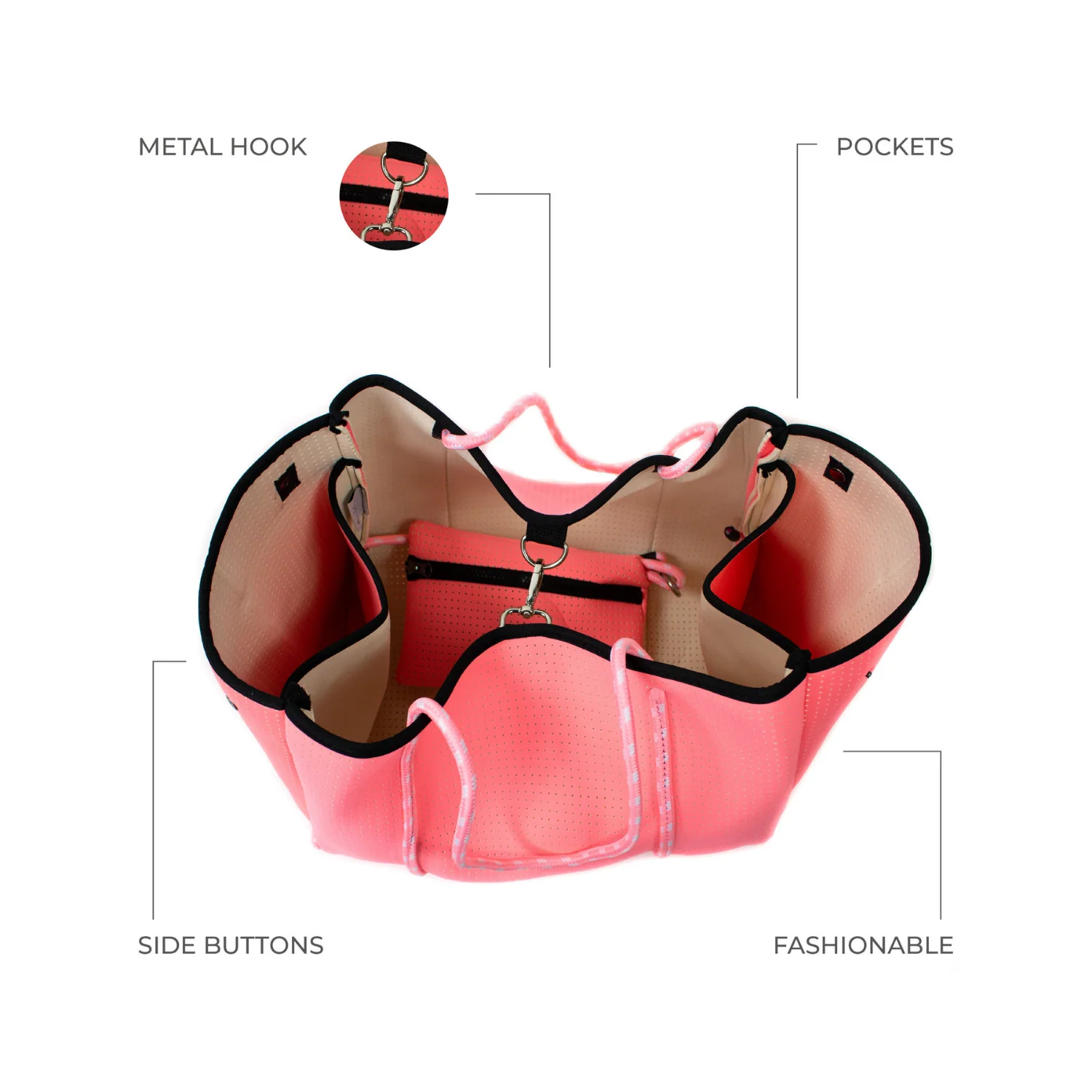 EVERYDAY TOTE NEON PINK - Image 4