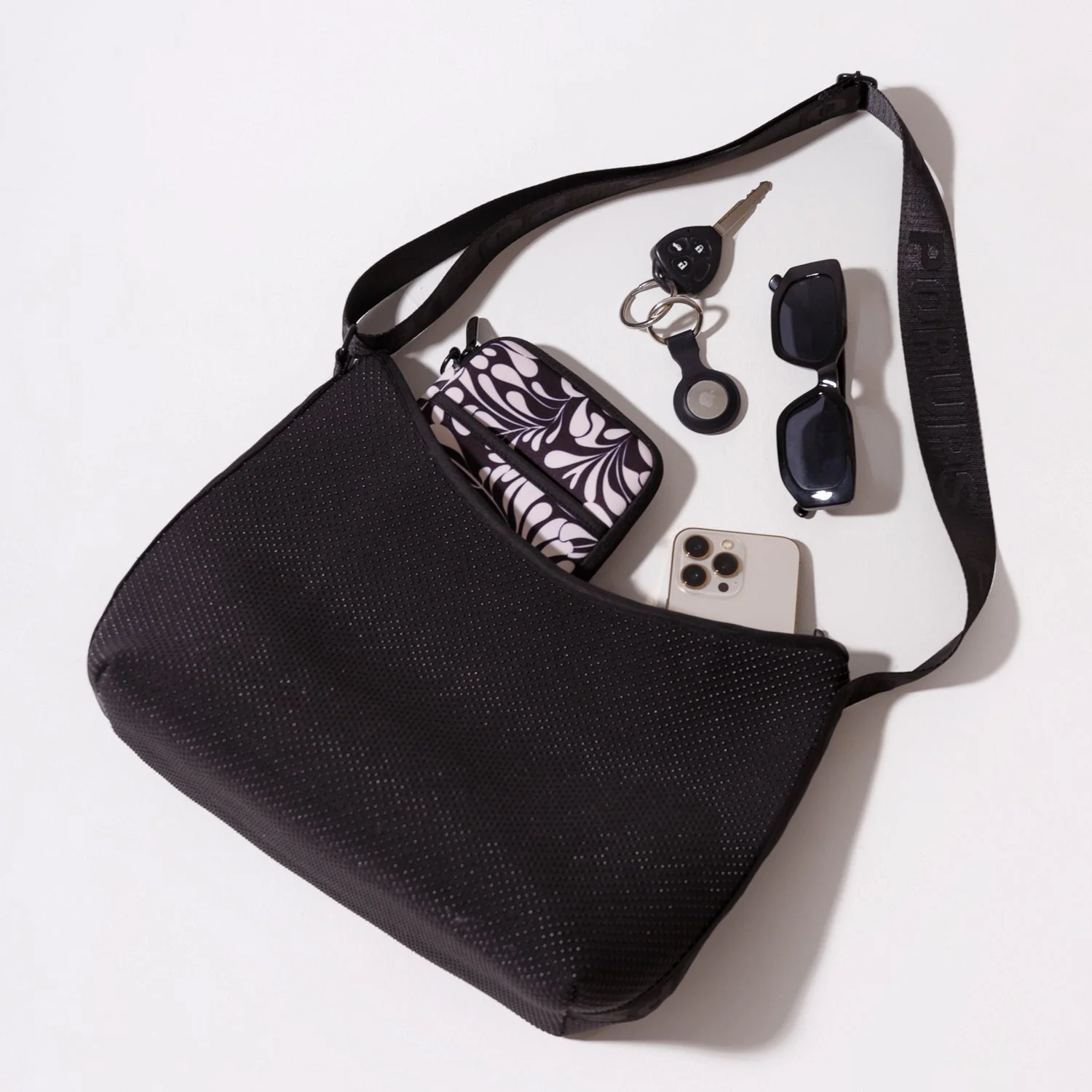 HOBO CROSSBODY BAG BLACK DOTTED - Image 5