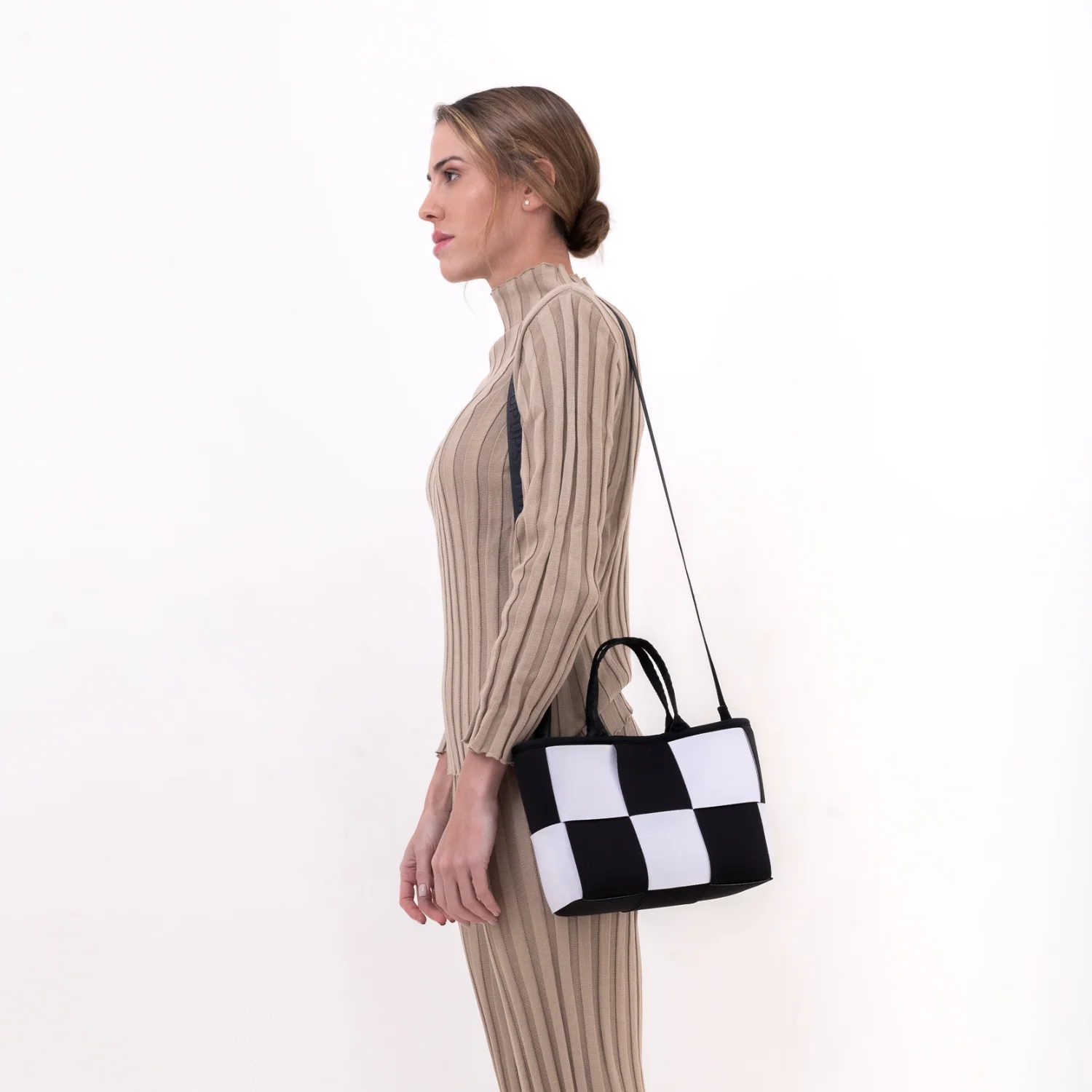 MINI ICON TOTE BLACK AND WHITE - Image 5